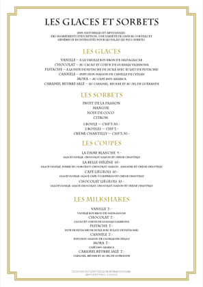 Les glaces et sorbets