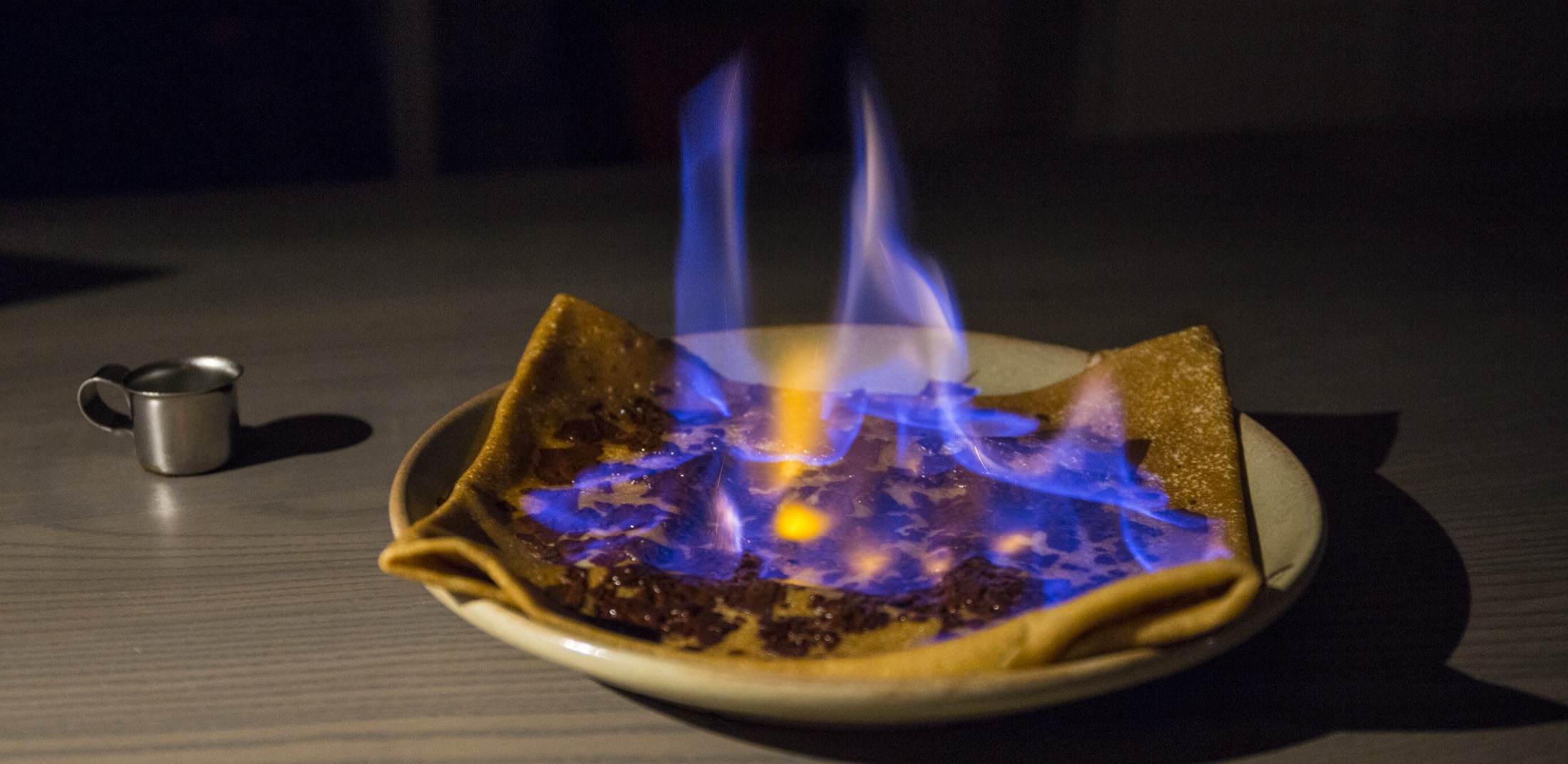 Crêpe flambée minute